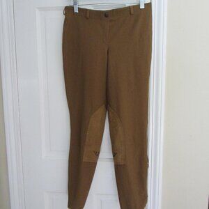 GUTOS Riding Equestrian Breeches – Ribbed / Brownish / Knee Patch - 28